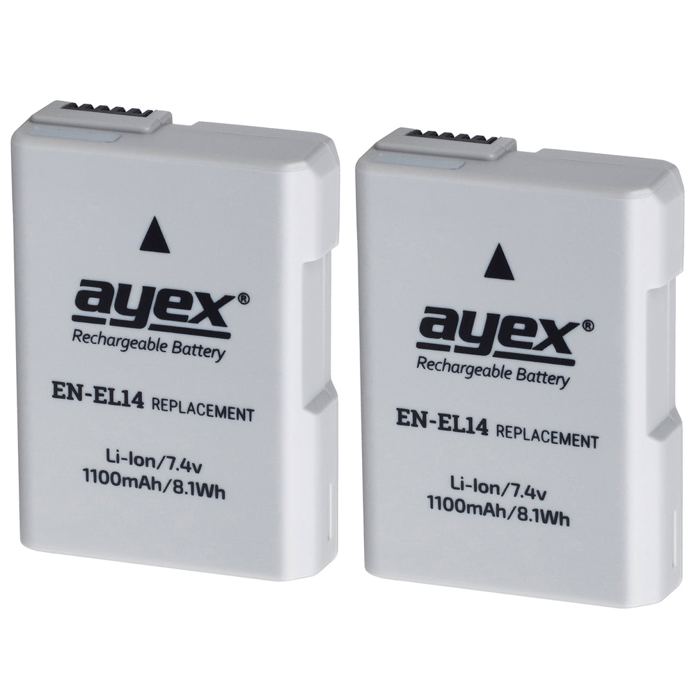 Batteriegriff Set für Nikon D3400 + IR-Fernauslöser + 2x EN-EL14 Akku + 1x USB Dual Ladegerät