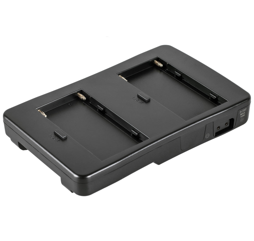 Adapter Platte für 2 Sony Akkus Typ NP-F970 F770 F570 Zeitgleich sicher & schnell Akkus wieder aufladen