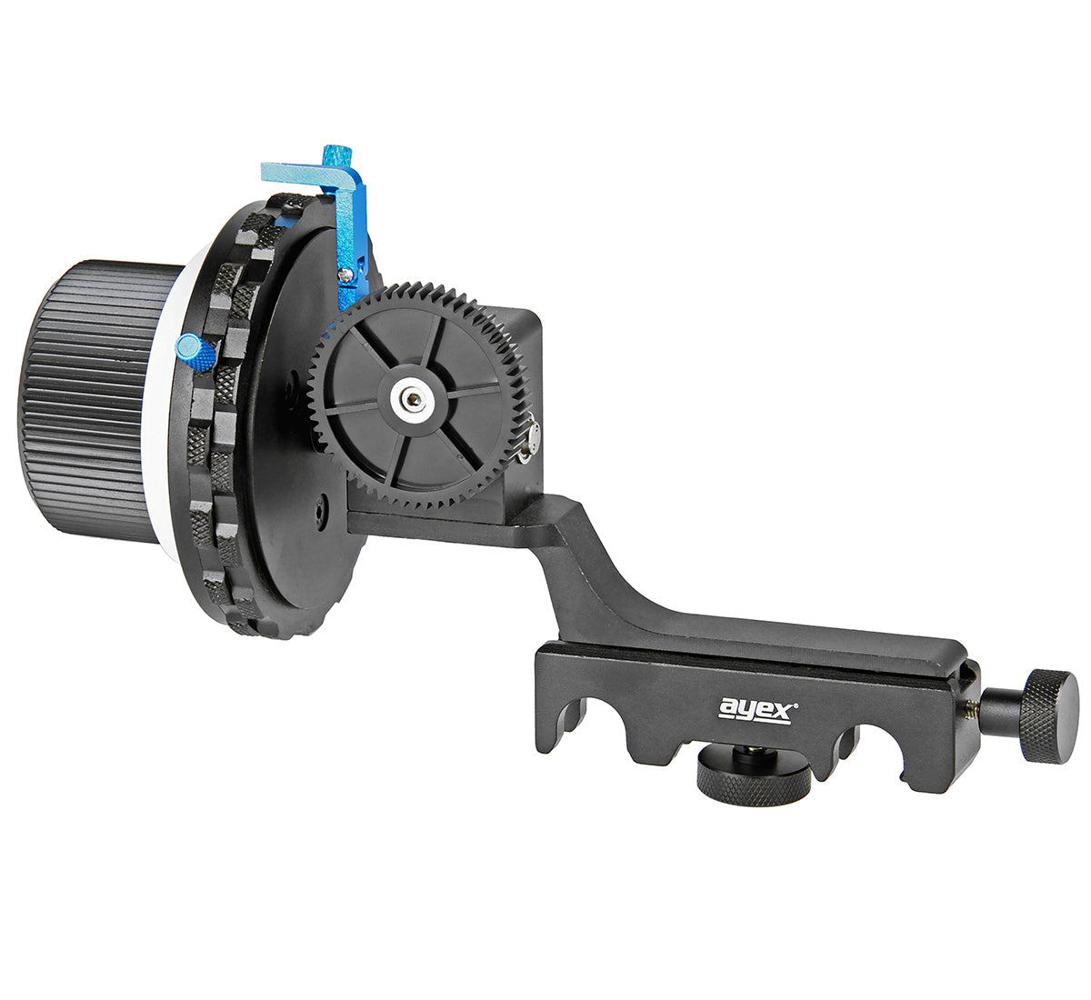 ayex Follow Focus F4, Schärfezieheinrichtung mit 2 Stoppern und Schnellwechsel-System