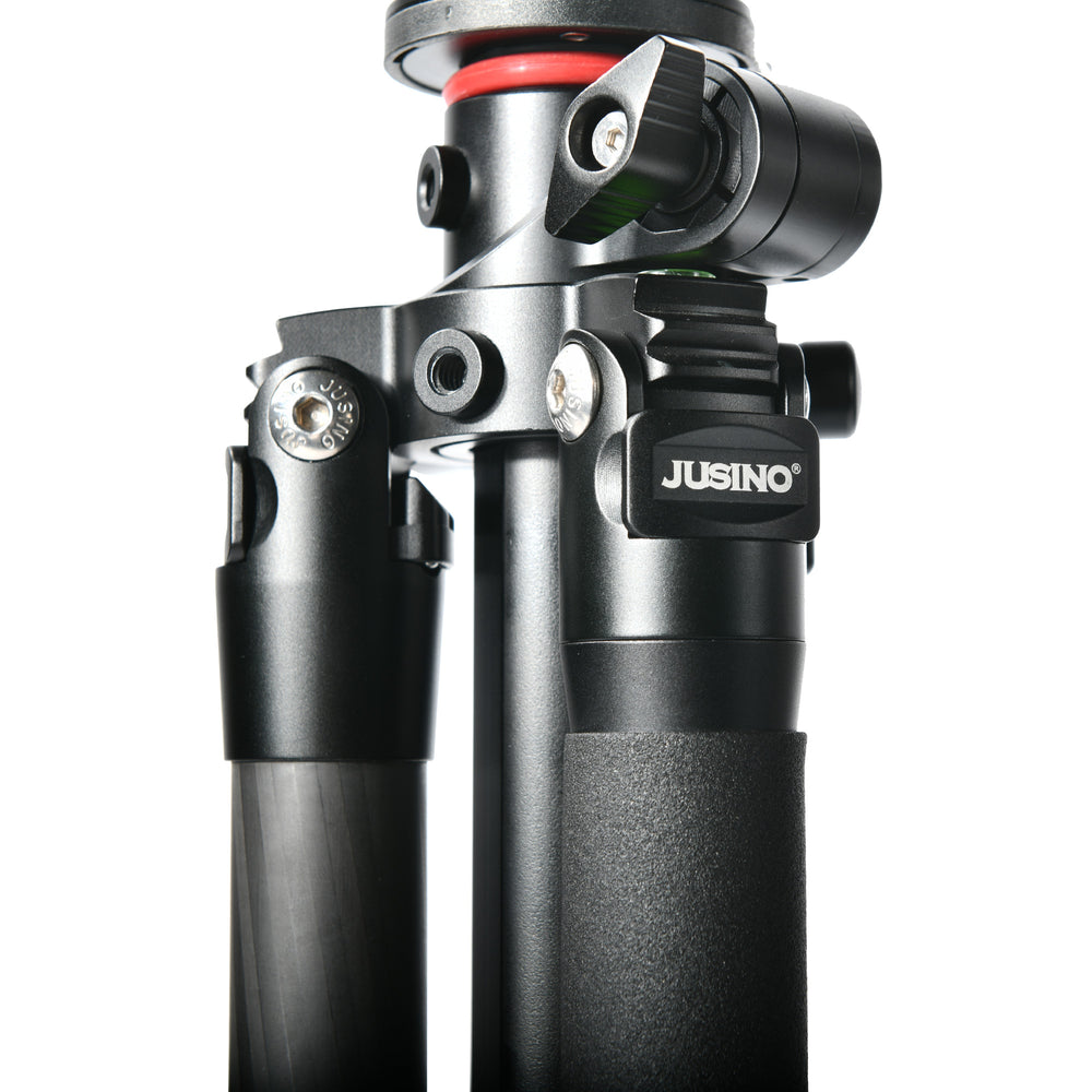 JUSINO Flexibles Karbon-Stativ max. 170cm bis 18Kg belastbar neigbare & entfernbare Mittelsäule