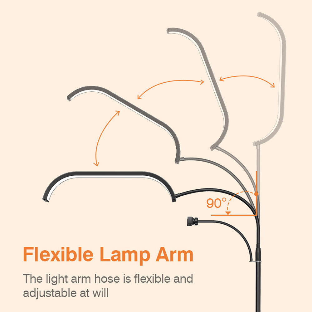 Dimmbare Halbmond Lampe Beauty Light einstellbare Farbtemperatur Telefonhalter Fernbedienung