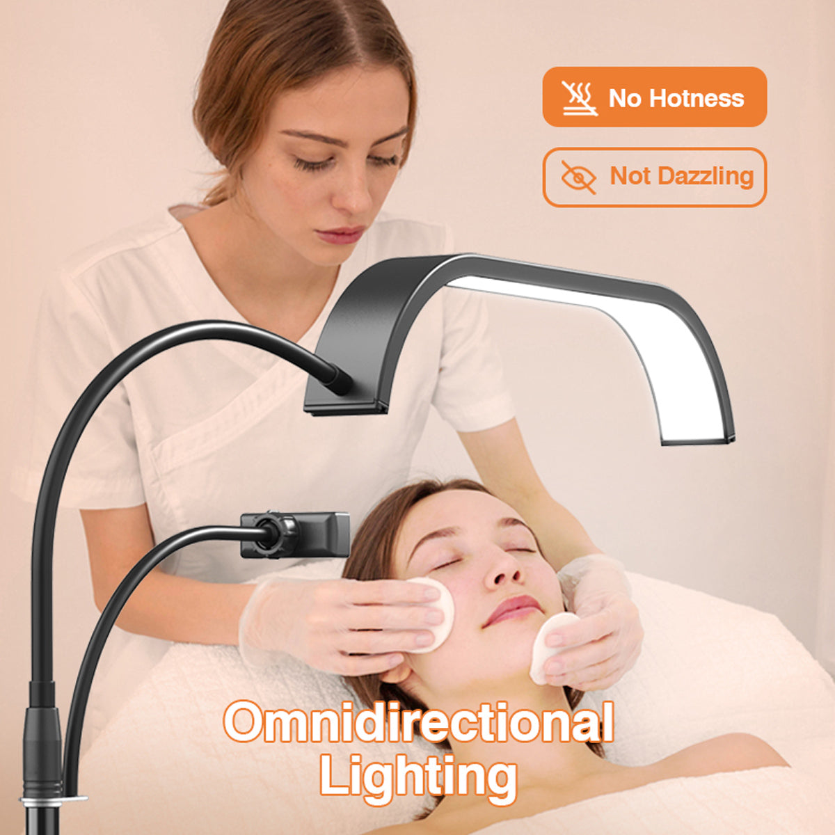 Dimmbare Halbmond Lampe Beauty Light einstellbare Farbtemperatur Telefonhalter Fernbedienung