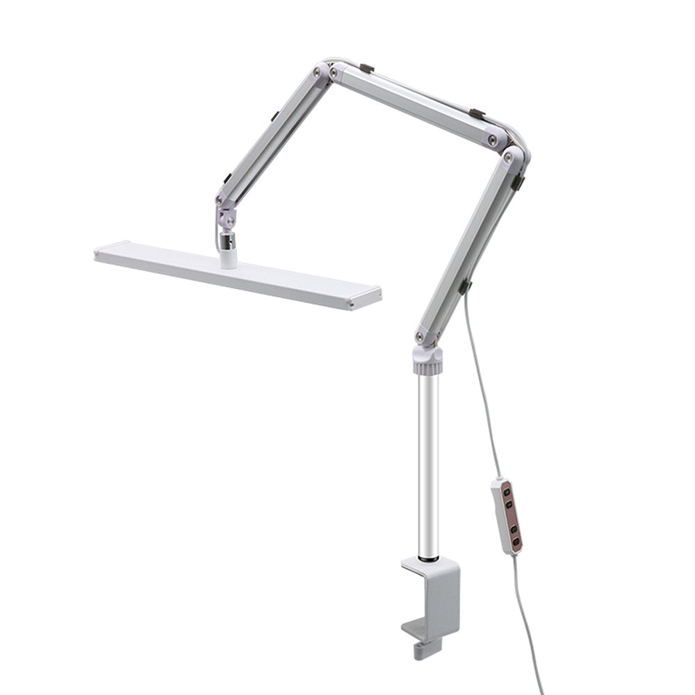 LED Beauty Tischlampe mit Klemme – 3 Lichtfarben, 10 Helligkeitsstufen, drehbar – Schwarz / Weiß