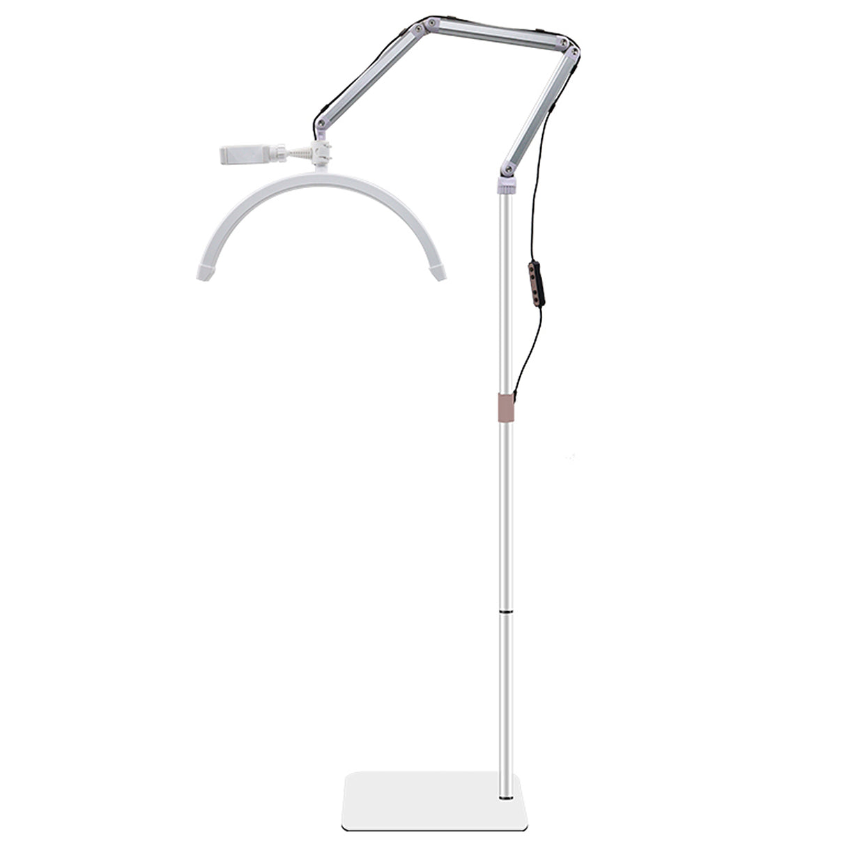 LED Halbmond Beauty Light Farbtemperatur 3000K-6000K Schwenkbar stabile Stand & Telefonhalterung