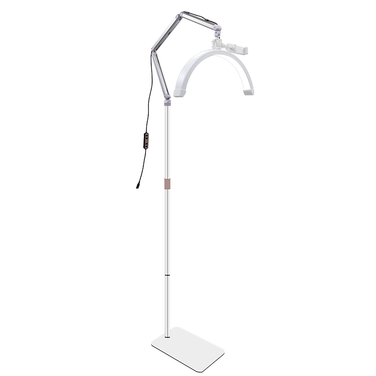 LED Halbmond Beauty Light Farbtemperatur 3000K-6000K Schwenkbar stabile Stand & Telefonhalterung