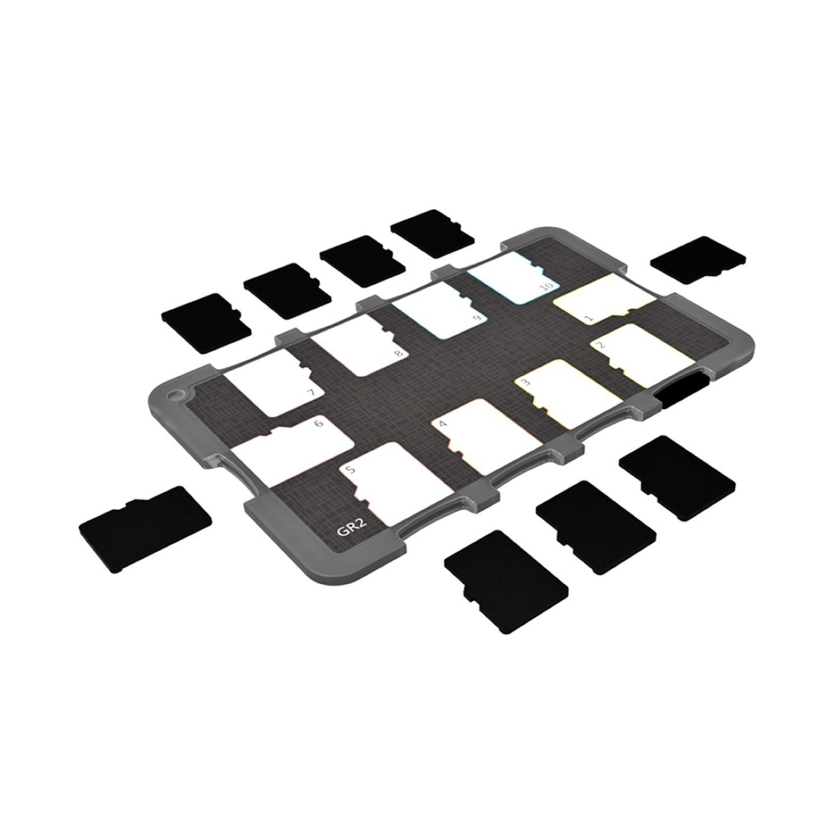 Speicherkartenhalter leicht kompakt Staubschutz für 10 Micro SD Karten