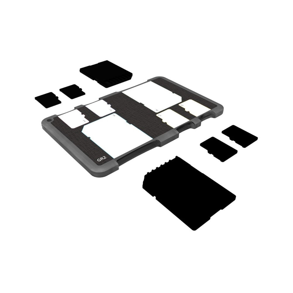 Speicherkartenhalter leicht kompakt Staubschutz für 2 SD + 4 Micro SD Karten