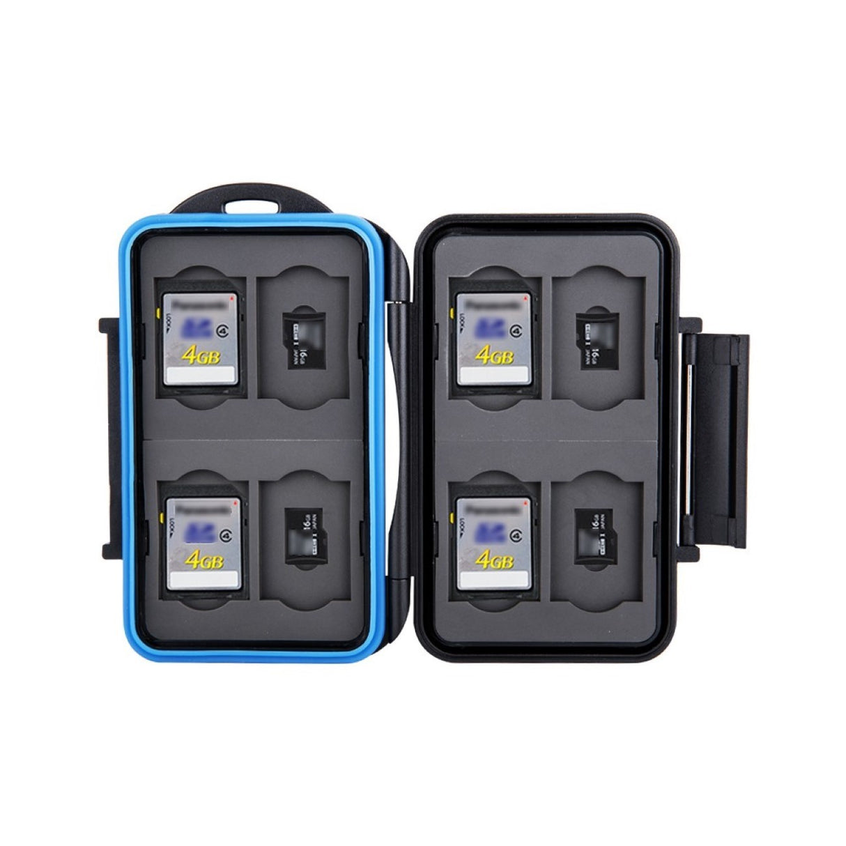 Speicherkarten Schutzbox Staub+Wasserdicht gummierte Innenausstattung 8x SD/Micro SD