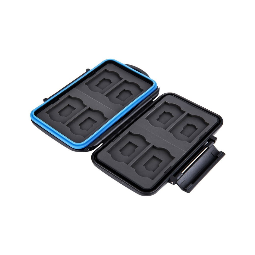 Speicherkarten Schutzbox Staub+Wasserdicht gummierte Innenausstattung 8x SD/Micro SD