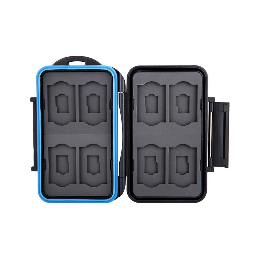 Speicherkarten Schutzbox Staub+Wasserdicht gummierte Innenausstattung 8x SD/Micro SD