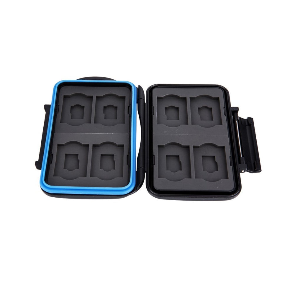 Speicherkarten Schutzbox Staub+Wasserdicht gummierte Innenausstattung 8x SD/Micro SD