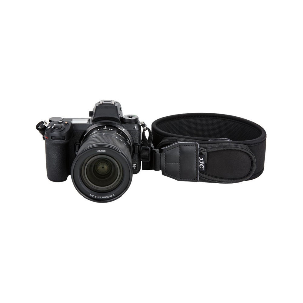 Neopren-Kameragurt verstellbar für DSLR & spiegellose Kameras mit Reißverschlusstaschen