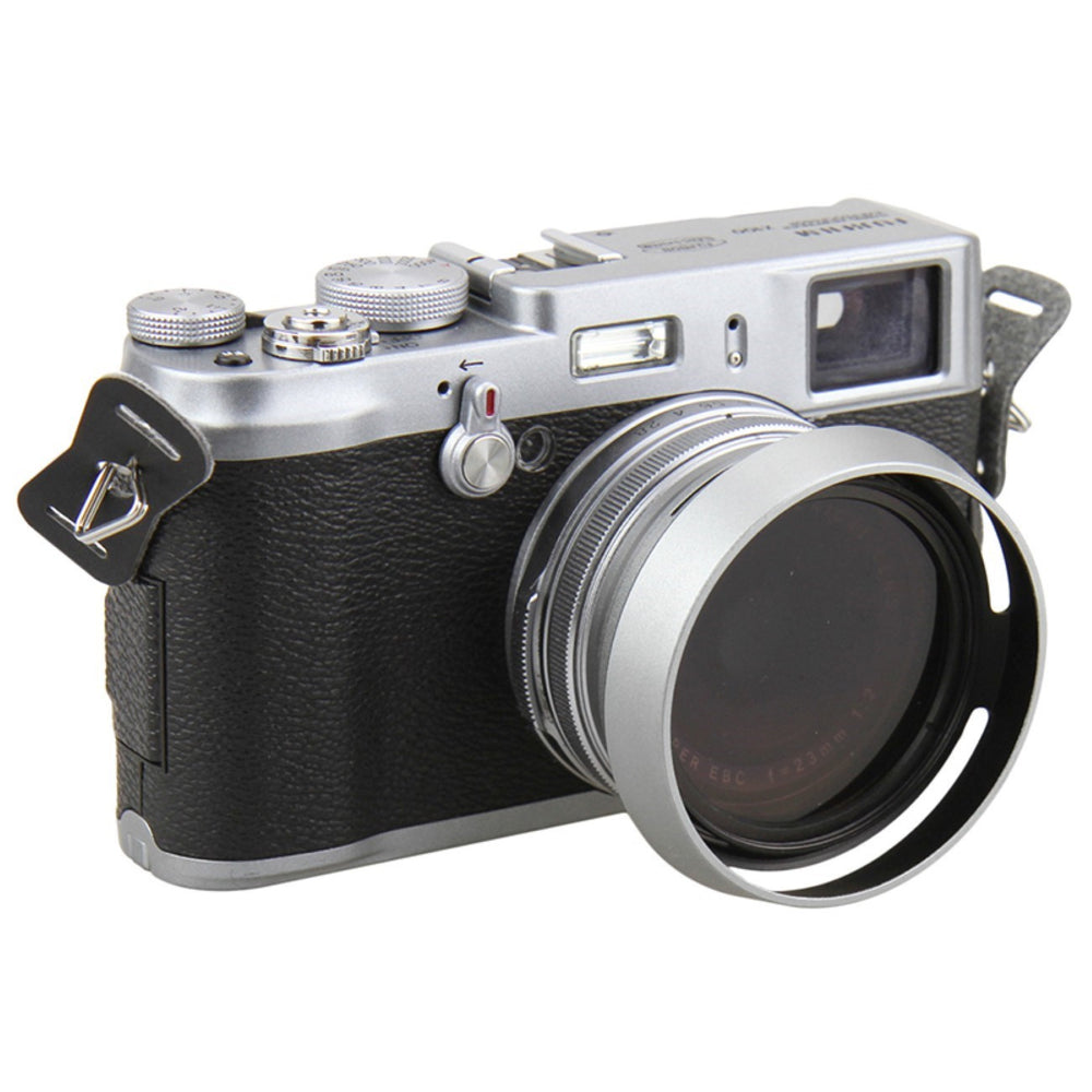 Gegenlichtblende mit Adapterring für FUJI X100 Serie ersetzt LH-X100 Silber