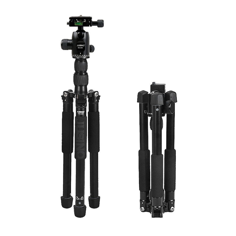 JUSINO Traveller kompaktes Reisestativ mit Kugelkopf bis 139cm 3kg TMQ-2205 BS-08Q