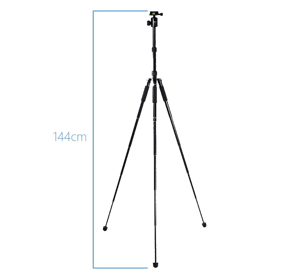 JUSINO Traveller kompaktes Reisestativ mit Kugelkopf bis 139cm 3kg TMQ-2205 BS-08Q
