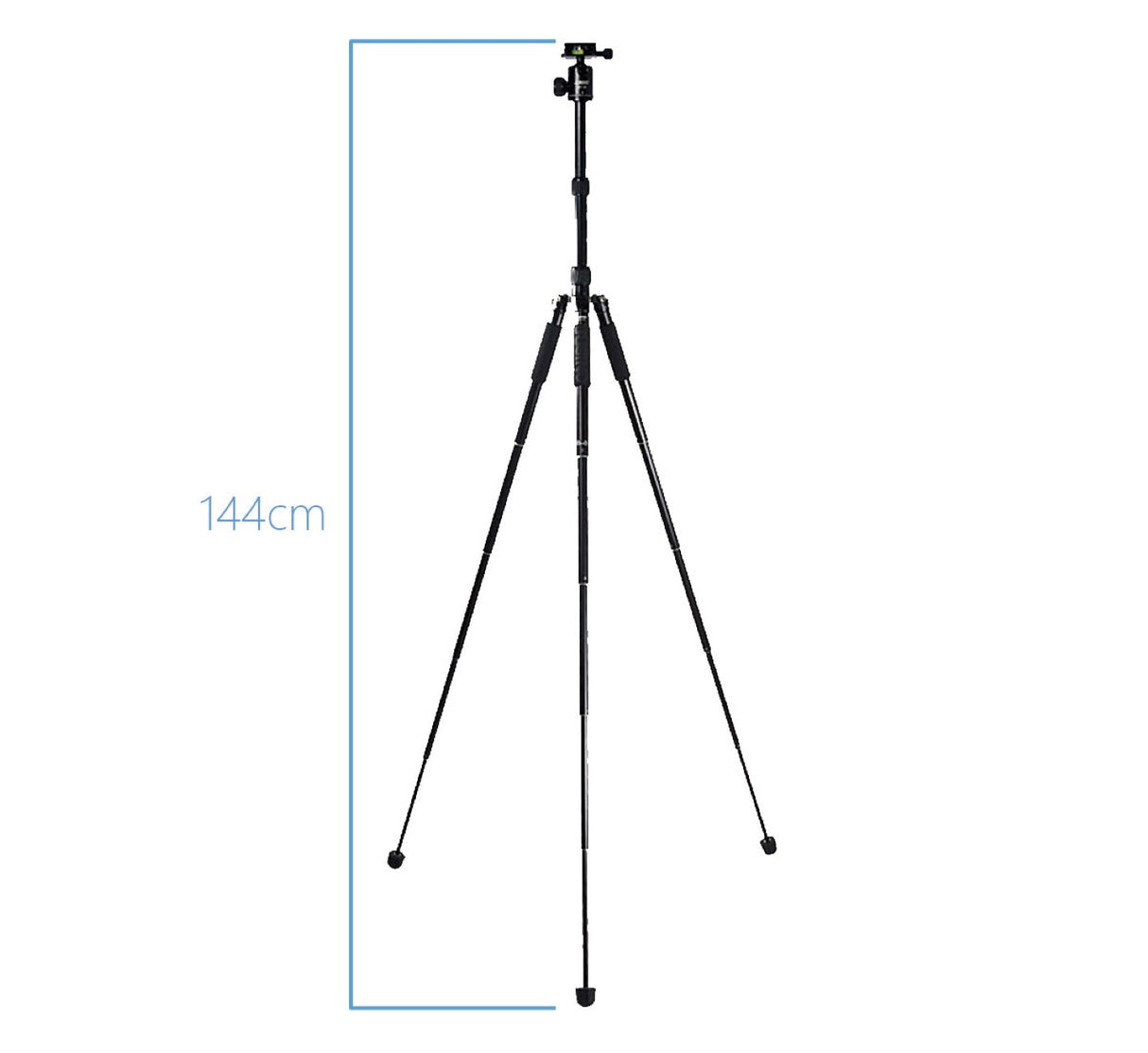 JUSINO Traveller kompaktes Reisestativ mit Kugelkopf bis 139cm 3kg TMQ-2205 BS-08Q