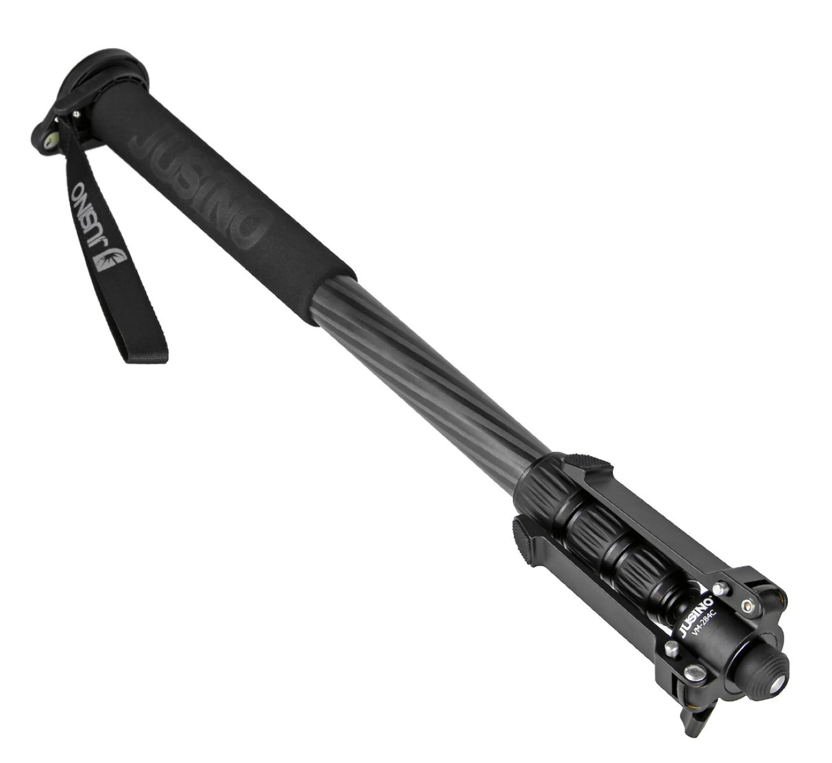 JUSINO Karbon Monopod Standspinne Tischstativ-Funktion bis 164cm 10kg Schnellspann-Clips VM-284C