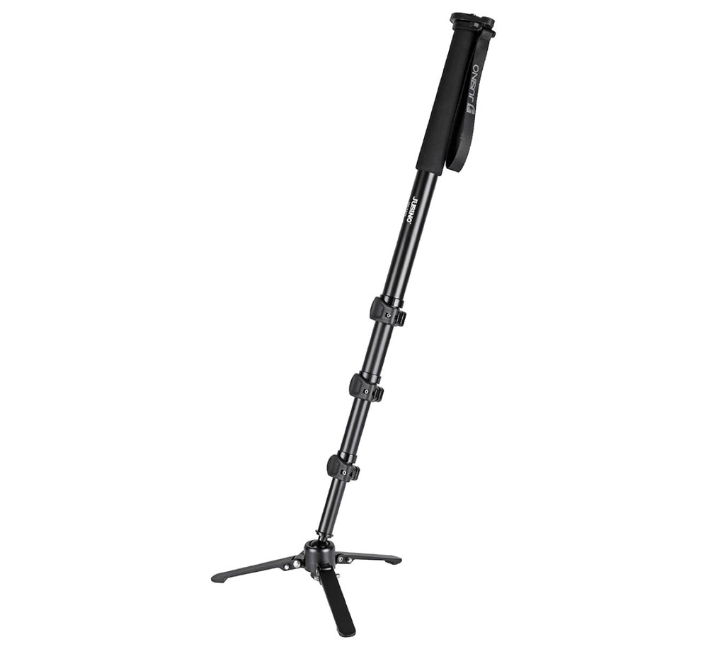 JUSINO Monopod mit abnehmbarem Fuß Tischstativ Schnellspann-Clips bis 164cm 10kg VM-284E