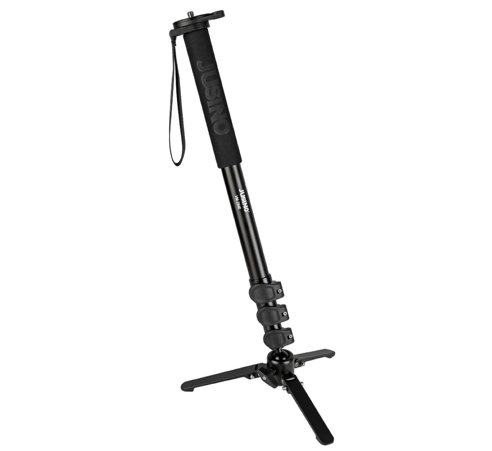 JUSINO Monopod mit abnehmbarem Fuß Tischstativ Schnellspann-Clips bis 164cm 10kg VM-284E