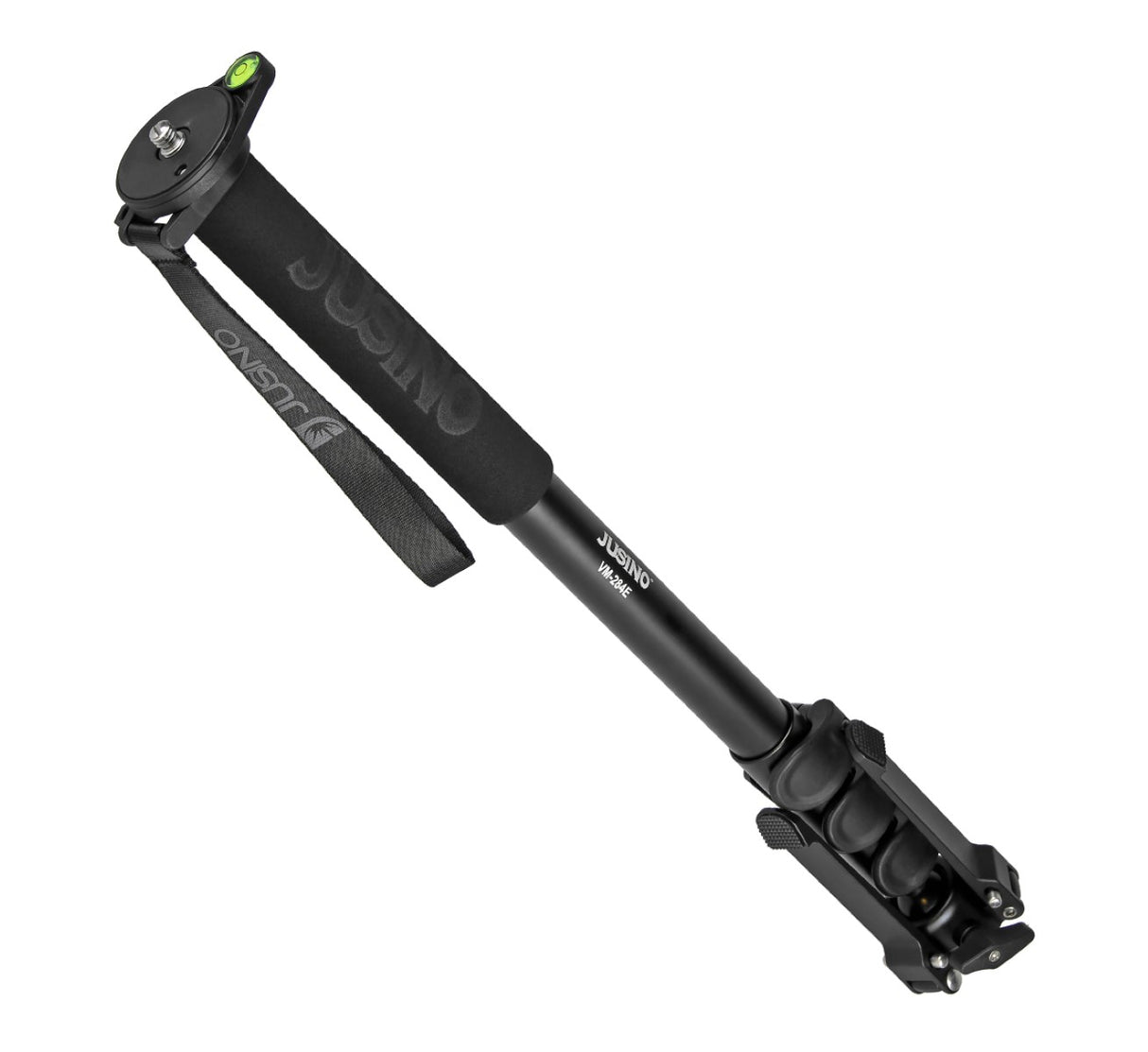 JUSINO Monopod mit abnehmbarem Fuß Tischstativ Schnellspann-Clips bis 164cm 10kg VM-284E