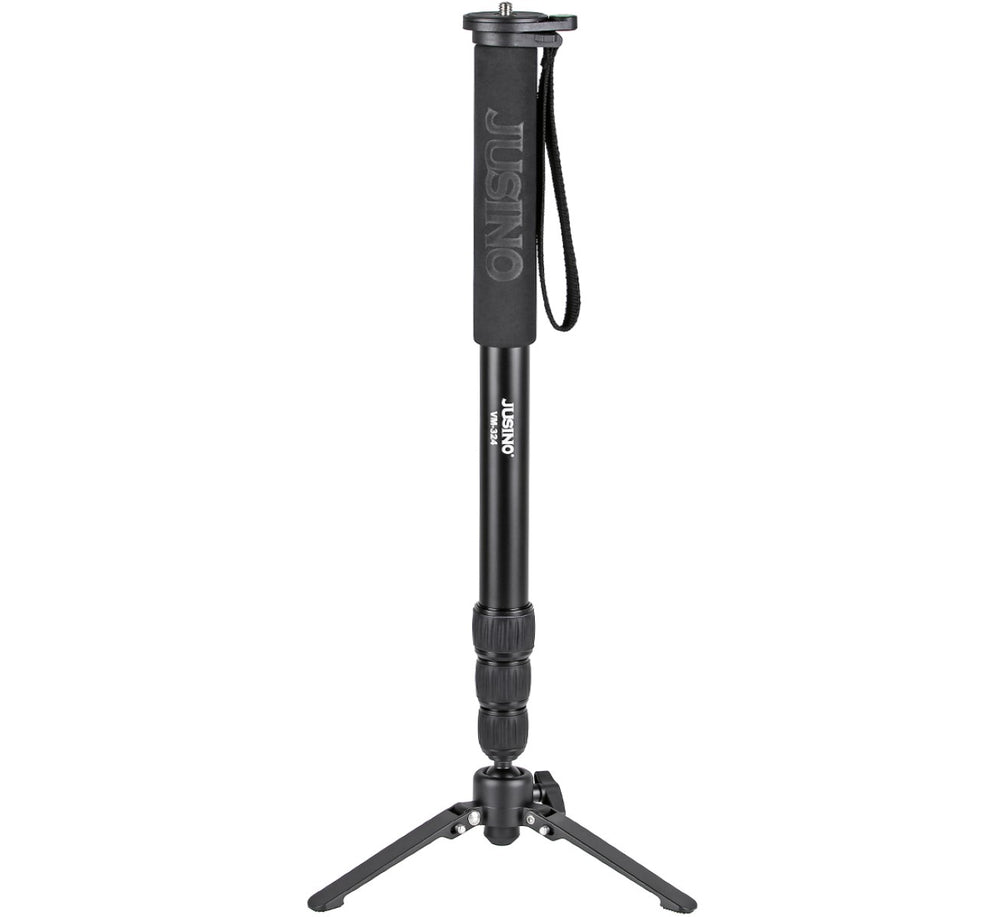 JUSINO Monopod mit abnehmbarem Fuß Tischstativ Schnelldrehverschlüsse bis 170cm 12kg VM-324