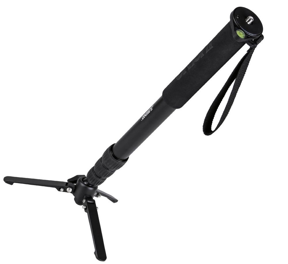 JUSINO Monopod mit abnehmbarem Fuß Tischstativ Schnelldrehverschlüsse bis 170cm 12kg VM-324