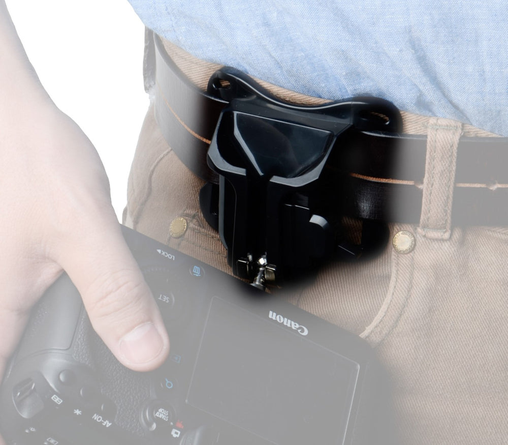 Kamera Holster Gürtelhalterung mit 1/4 Zoll Schraube Sicherheitsverriegelung für Kameras bis 1,2 kg