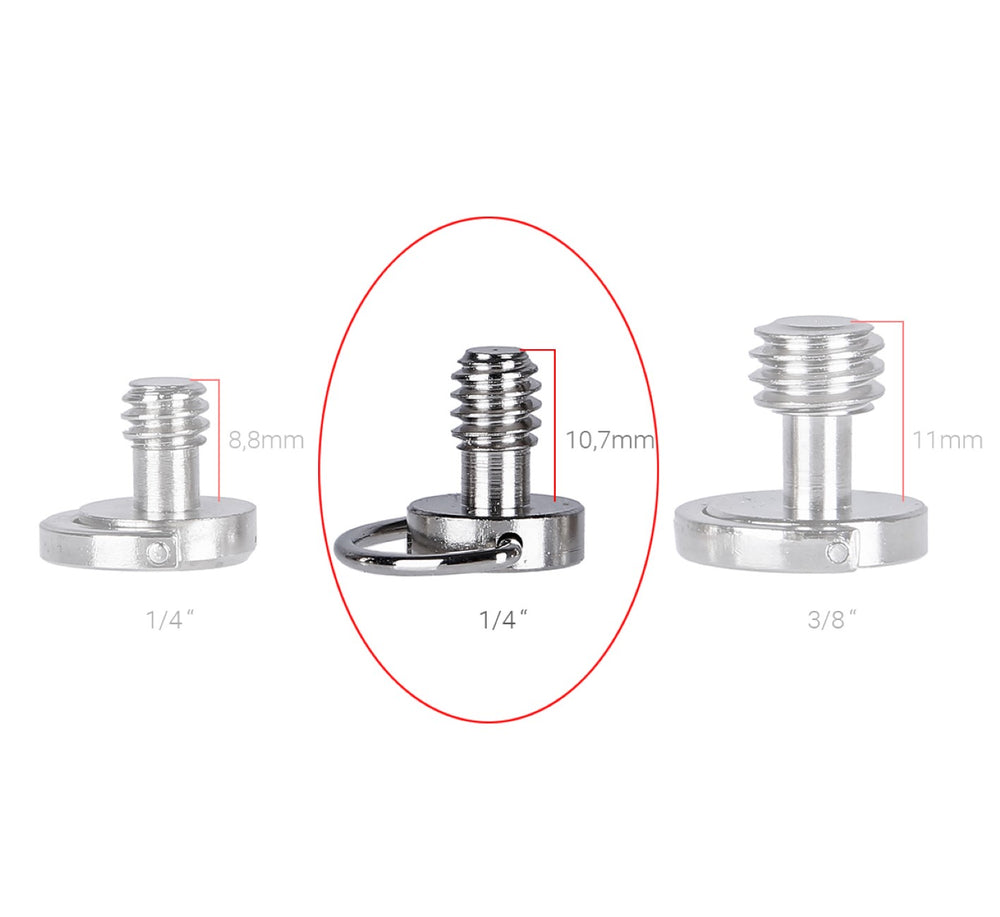 Klipschraube 1/4" Adapterschraube SC-07 für Wechselplatte Kugelkopf Stativ