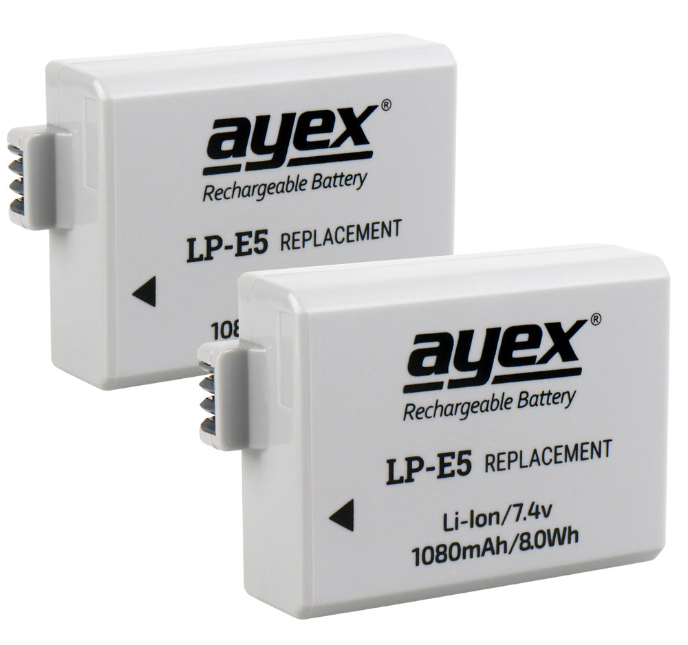Batteriegriff Set für Canon EOS 1000D 500D 450D + 2x LP-E5 Akku wie BG-E5