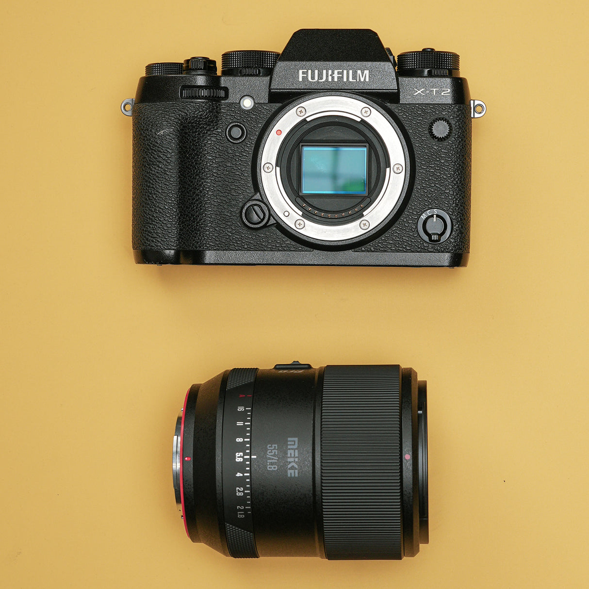 Meike 55mm F1.8 AF Pro STM Autofokus Vollformat Objektiv Portrait kompatibel mit Fujifilm X Mount