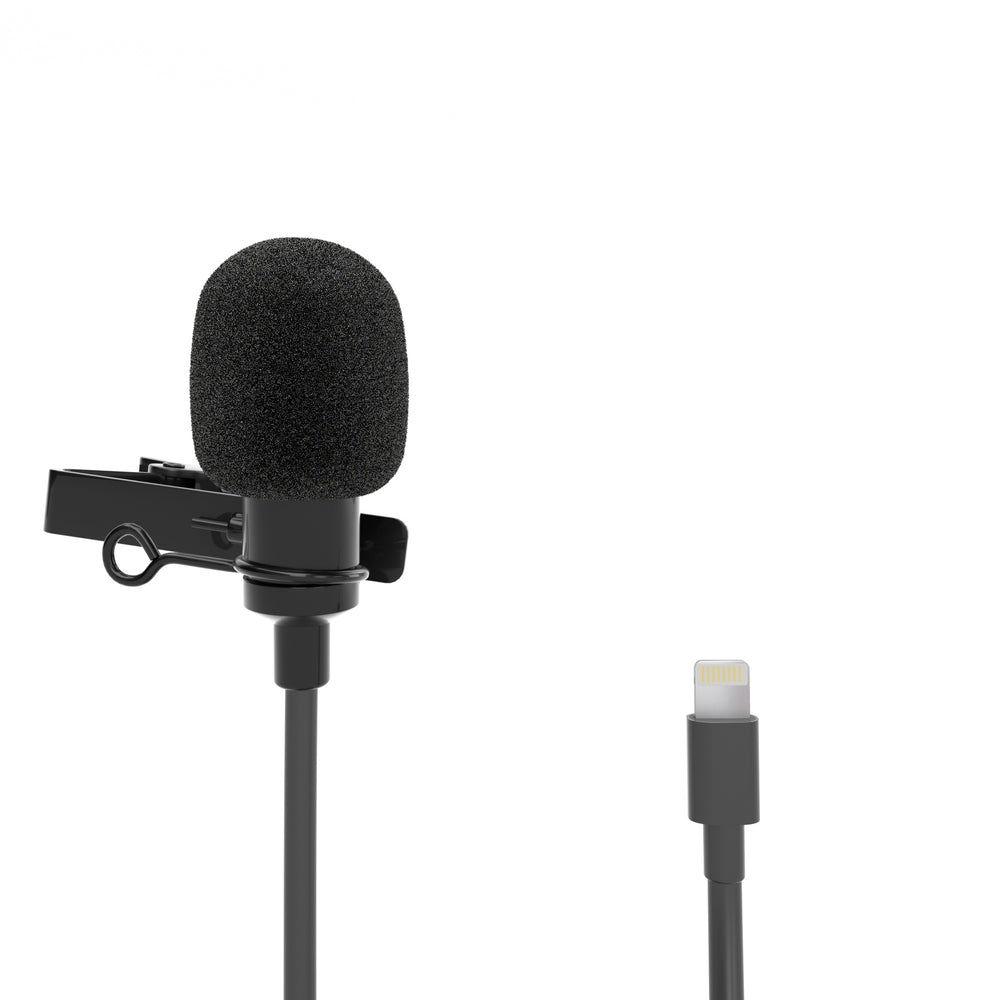 Lavalier Mikrofon für iPhone iPad Windschutz & Klemme perfekt für Interviews Livestreams Lightning