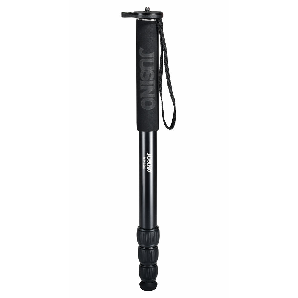 JUSINO MP-324/MP-324C Leichtes Monopod aus Aluminium oder Karbon mit 4 Segmenten, bis 153cm Höhe