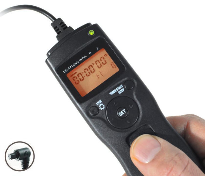 Timer-Fernauslöser ayex TR1 für verschiedene Kamerahersteller und Anschlussarten