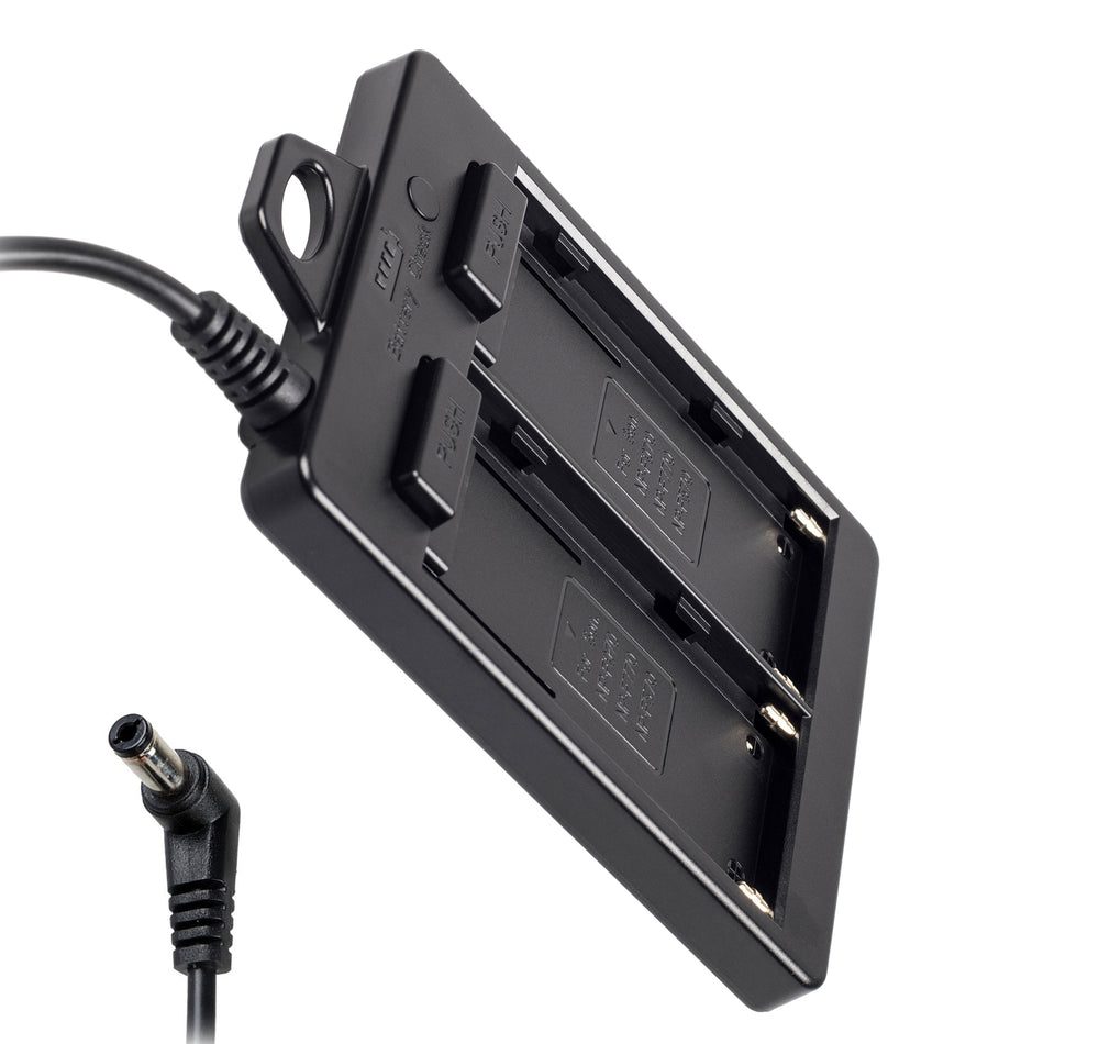 Batterie-Adapterplatte Dual-Slot NP-F970 F770 F570 DC Ausgang Ideal für V-Mount Akkus