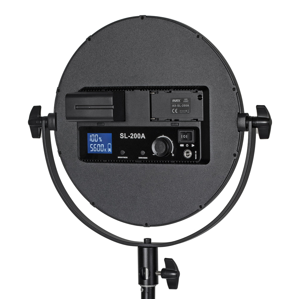 ayex LED Softlight Videolicht warme und kalte Farbtemparaturen Vielseitige LED-Videoleuchte für Perfekte Porträtaufnahmen Dimmbar 360° Schwenkbar 3200-5600k Inklusive Tragetasche
