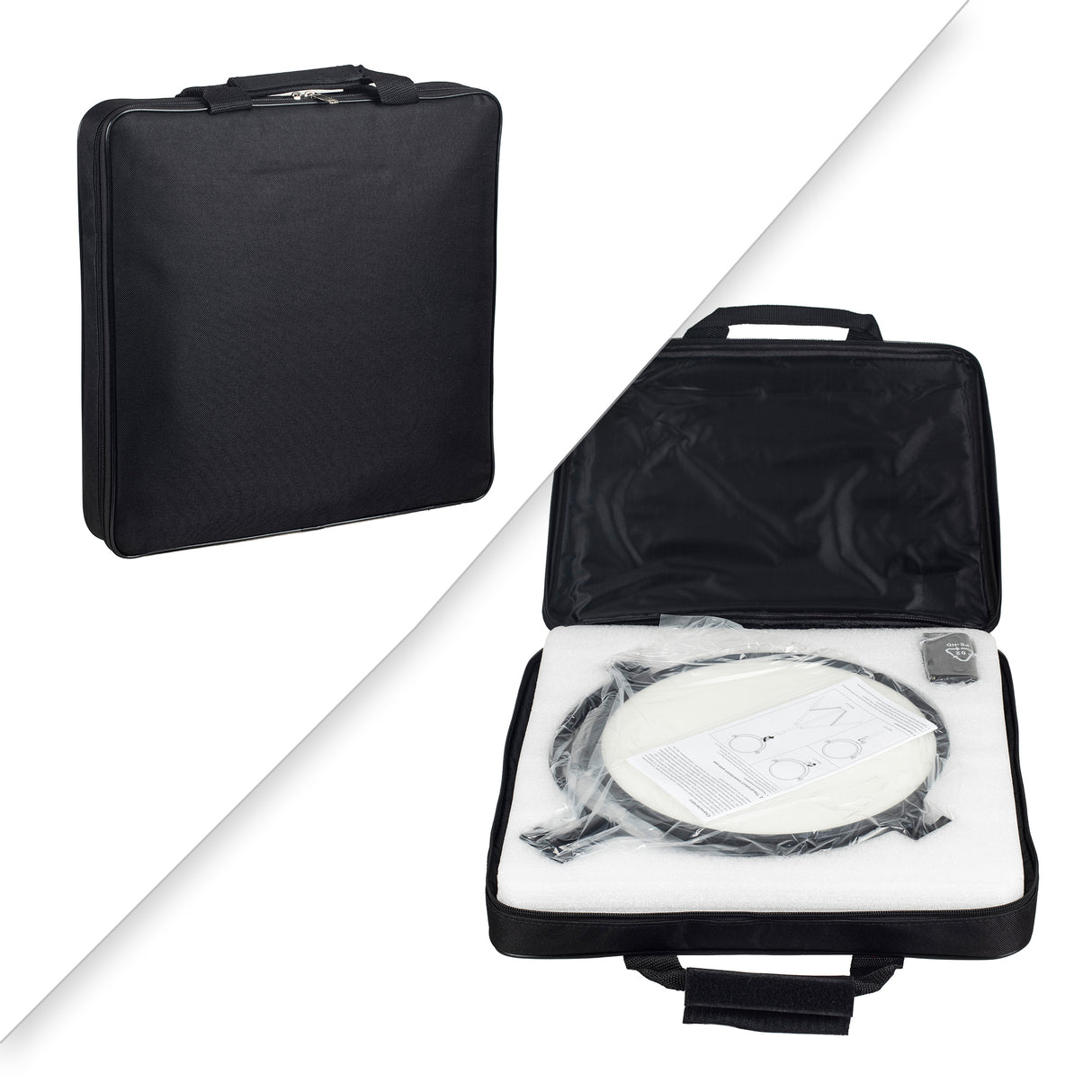 ayex LED Softlight Videolicht warme und kalte Farbtemparaturen Vielseitige LED-Videoleuchte für Perfekte Porträtaufnahmen Dimmbar 360° Schwenkbar 3200-5600k Inklusive Tragetasche