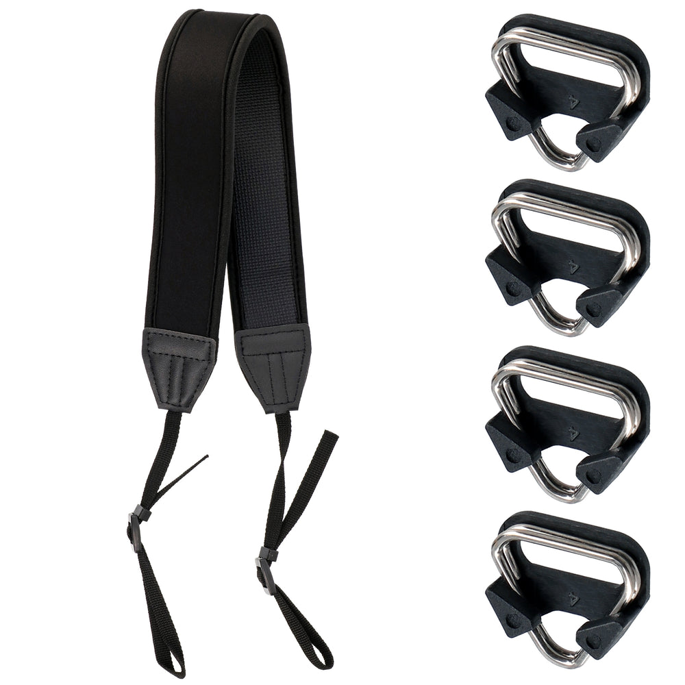ayex Neopren Gurt + 4er-Set Splentringe Robuste Halterungen