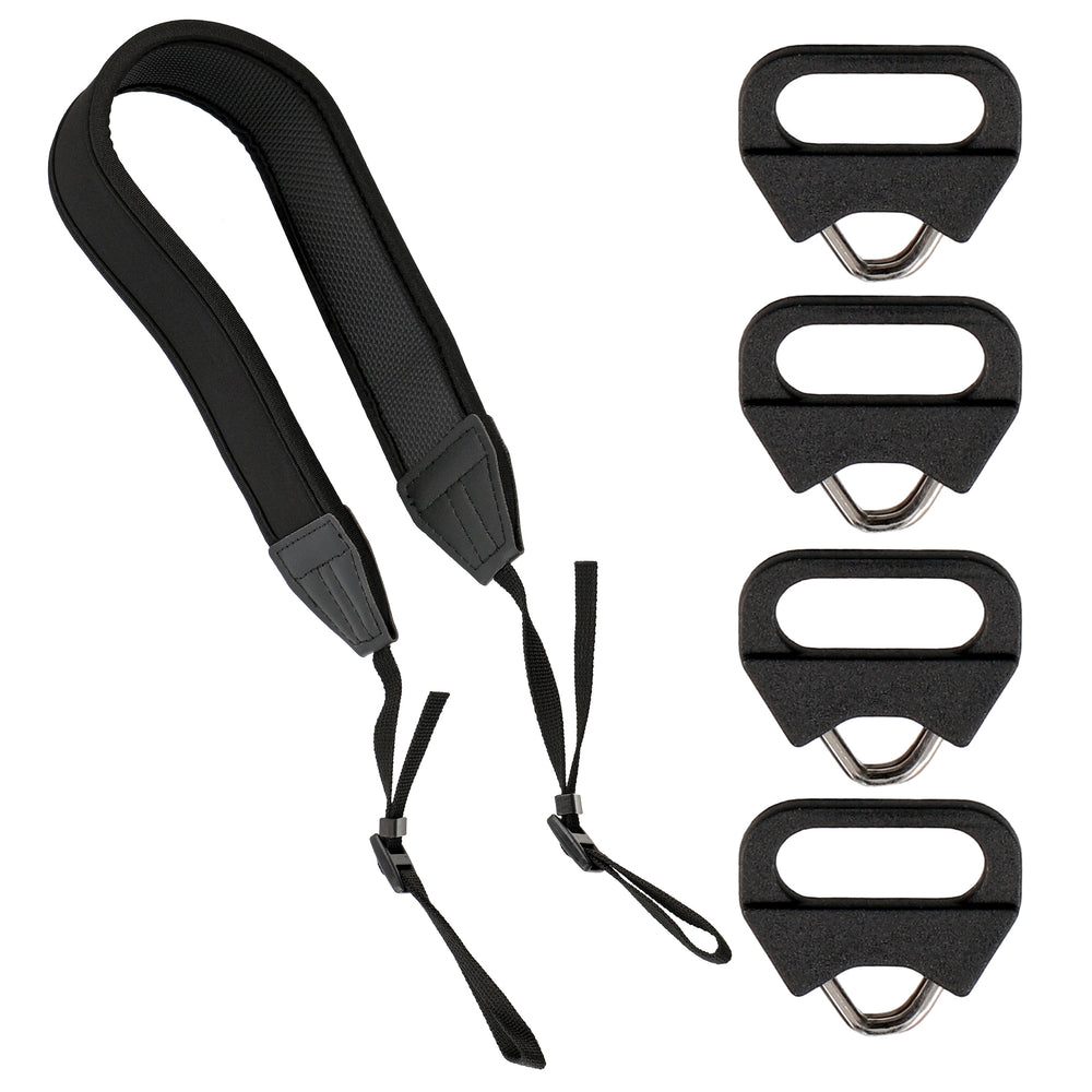 ayex Neopren Gurt + 4er-Set Splentringe Robuste Halterungen