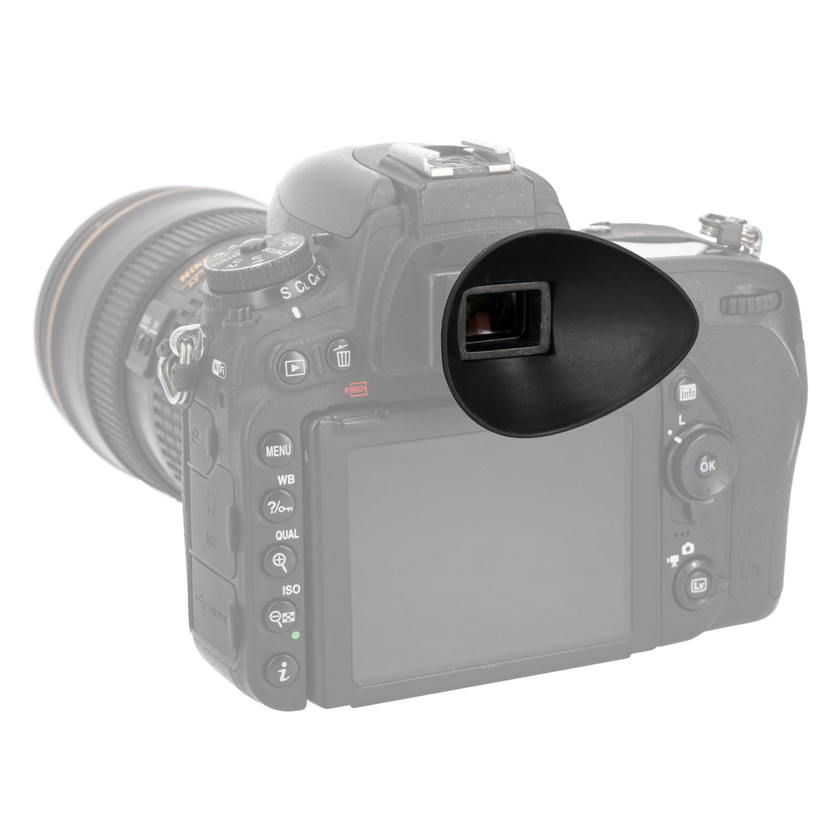 Augenmuschel Tropfenform Sucher für Nikon 22mm zB D3100 D5000 D7000 D40x D80 D90 D100 D200 D300s