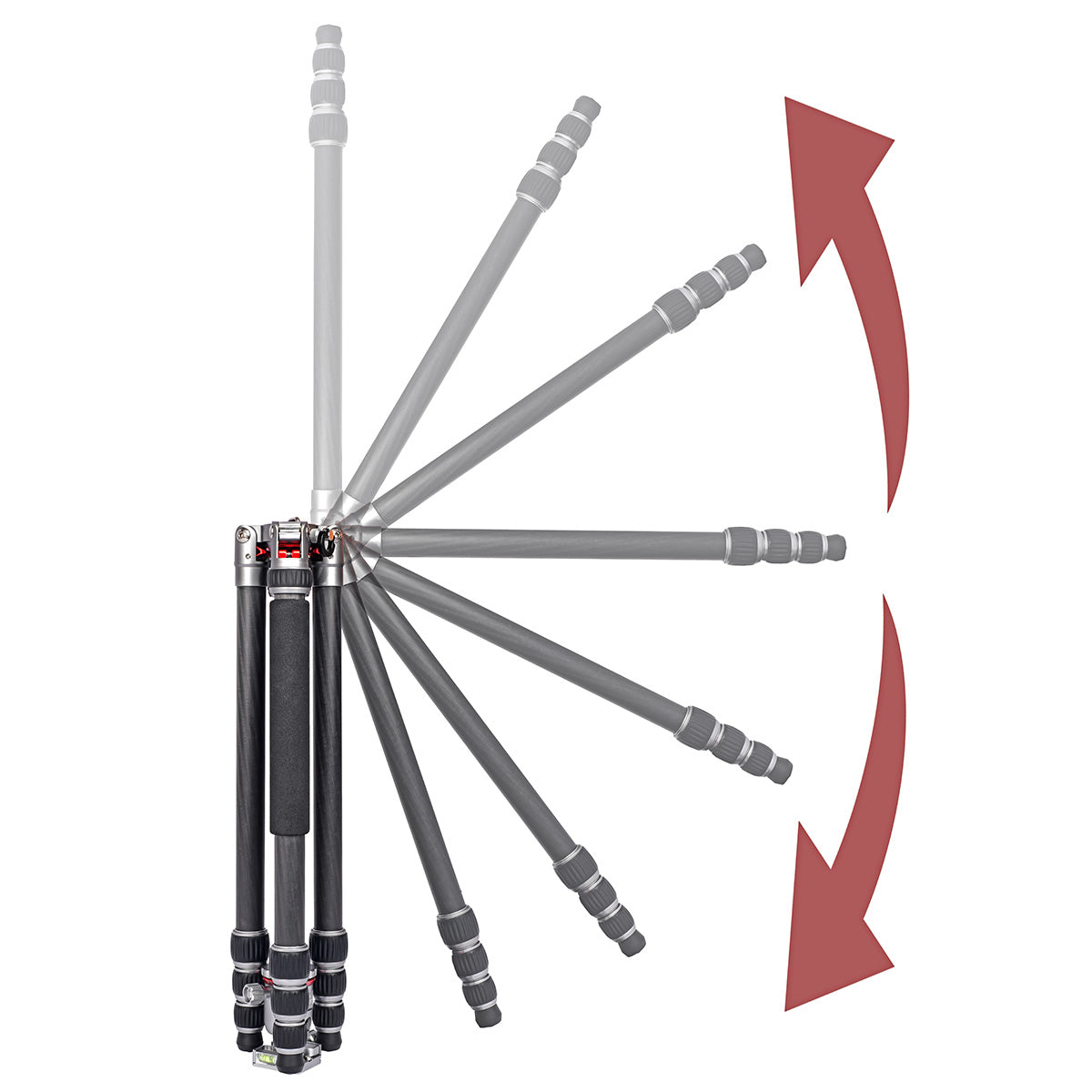 JUSINO Leichtes Karbon Tripod Monopod mit Kugelkopf bis 160cm 12kg FGS-30 TK-254C