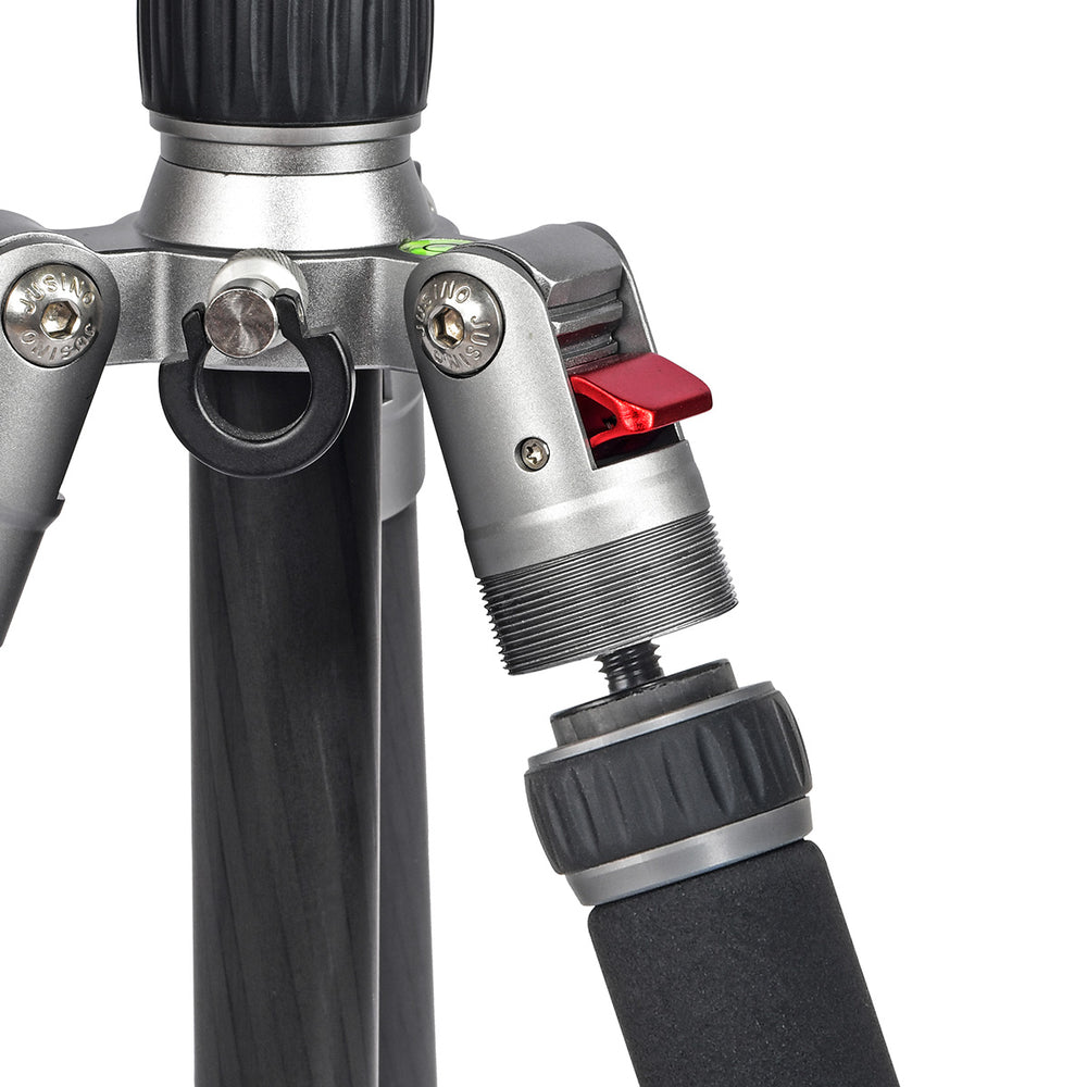JUSINO Leichtes Karbon Tripod Monopod mit Kugelkopf bis 160cm 12kg FGS-30 TK-254C