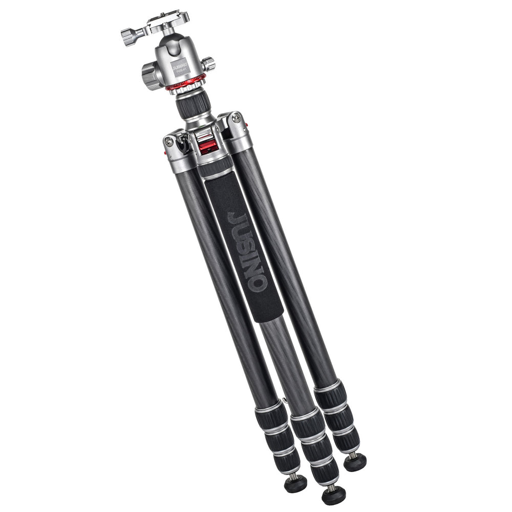 JUSINO Profi Traveller Karbon-Stativ Monopodfunktion bis 182cm 18kg + Kugelkopf FGS-41 TK-324C