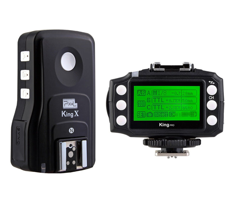 Pixel KING PRO i-TTL Funk-Blitzauslöser Set LCD-Display für Nikon