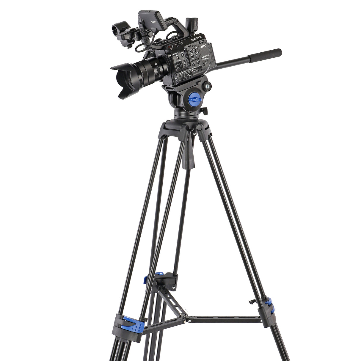 ayex Video Stativ mit Video Kopf Robustes Stativ für professionelle Aufnahmen