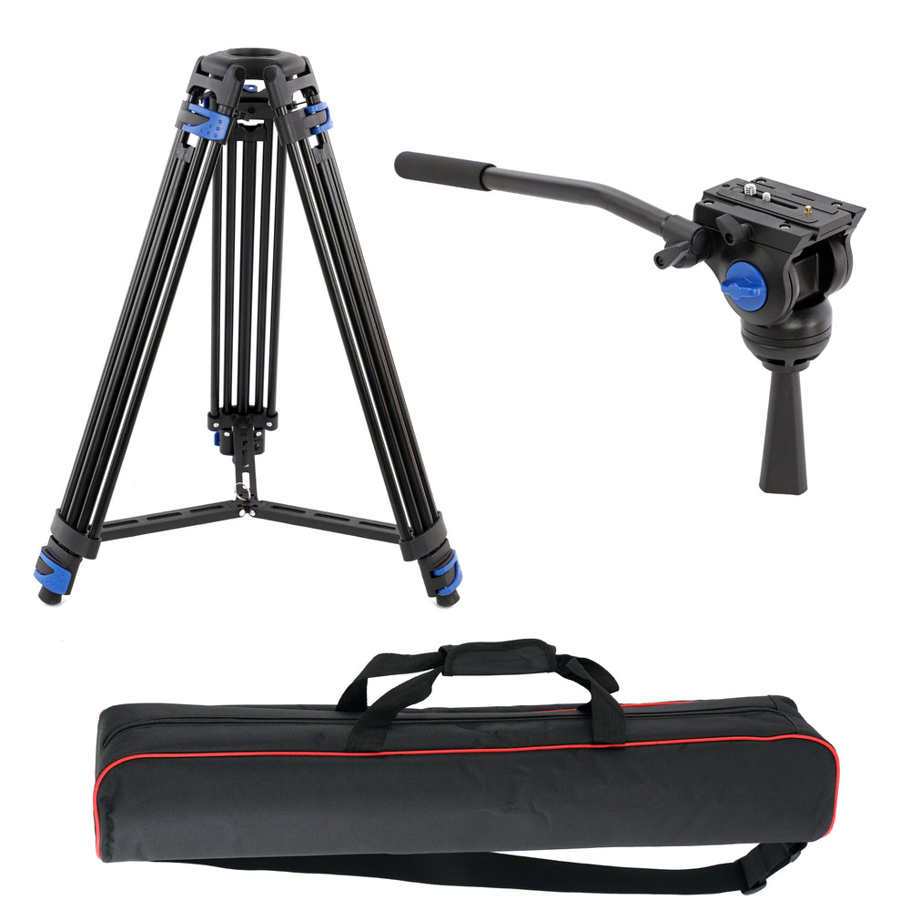 ayex Video Stativ mit Video Kopf Robustes Stativ für professionelle Aufnahmen