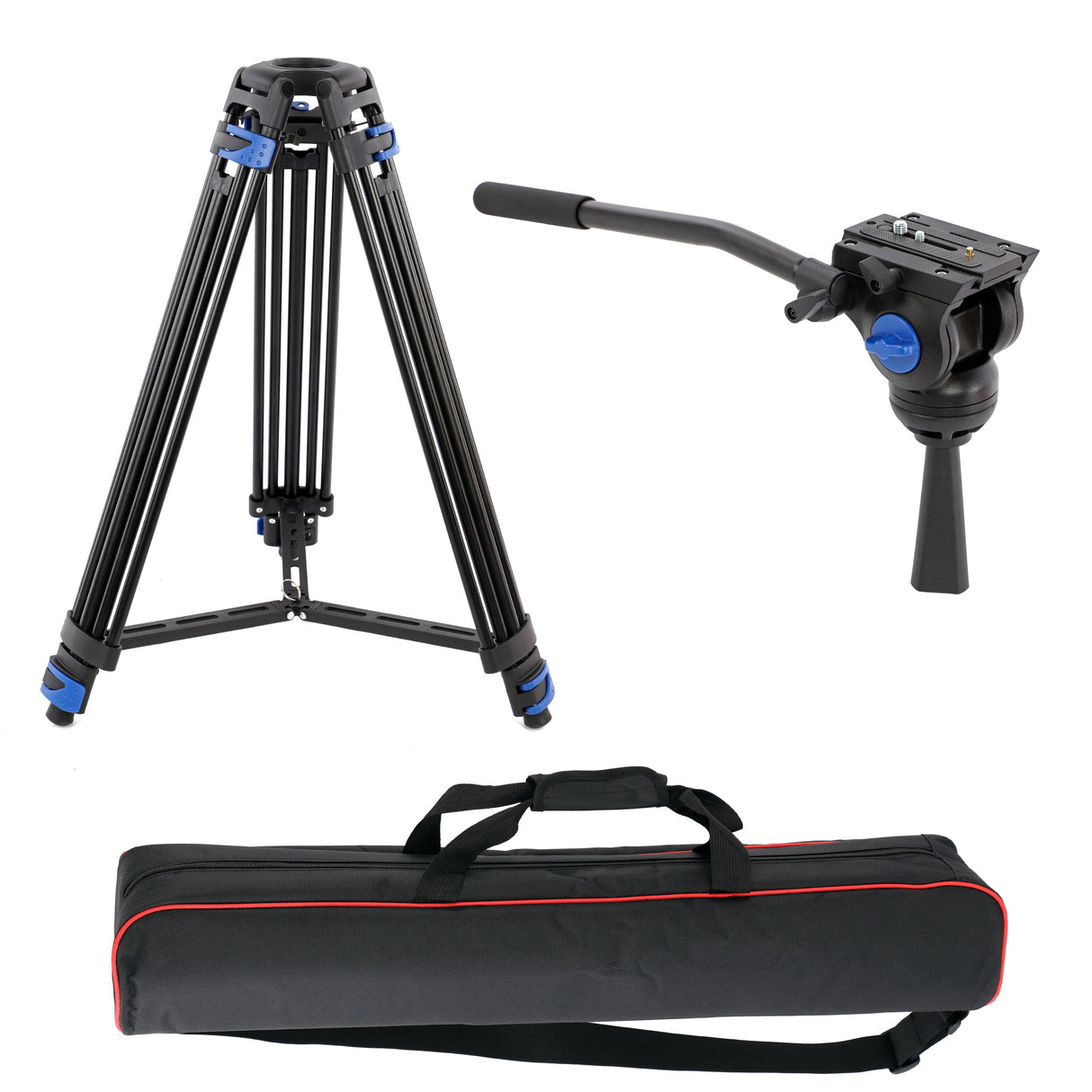 ayex Video Stativ mit Video Kopf Robustes Stativ für professionelle Aufnahmen