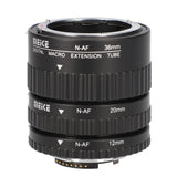 Meike AF Automatik Makro Zwischenringe für Nikon SLR Kameras z.B. D40/D60/D300/D3100/D7000 - Größen 12, 20 und 36 mm
