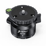 JUSINO Stativ-Nivellierbasis Neigekopf mit 360° Panorama-Funktion und ±15° Neigung PD-60
