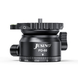 JUSINO Stativ-Nivellierbasis Neigekopf mit 360° Panorama-Funktion und ±15° Neigung PD-60