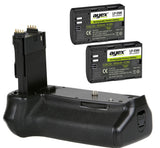 Batteriegriff Set für Canon EOS 6D Mark II + 2x LP-E6N Akku wie BG-E21